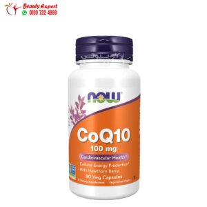 دواء كو كيو 10 والزعرور لدعم الاوعية الدموية والقلب CoQ10 with Hawthorn Berry now foods 90 كبسولة
