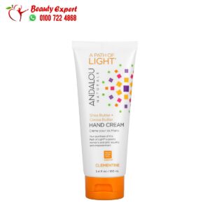 Andalou Naturals, A Path of Light, Shea Butter + Cocoa Butter Hand Cream, Clementine, 3.4 fl oz (100 ml),To moisturize hands
