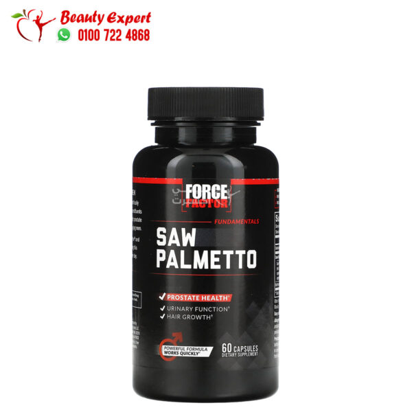 كبسولات ساو بالميتو للبروستاتا 585 جم (180 قرص) | Force Factor Fundamentals Saw Palmetto, 60 Capsules