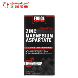 أقراص الزنك وأسبارتات المغنيسيوم لتحسين صحة الجهاز المناعي والعصبي من فورس فاكتور | Force Factor Zinc Magnesium Aspartate, 60 Tablets