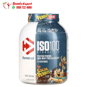 ايزو بروتين 100 لبناء العضلات 1.4 كيلو جرام بنكهة الكاكو | ISO 100 HYDROLYZED PROTEIN POWDER 1.4KG 43 SERVINGS DYMATIZE - COCOA