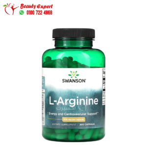 مكمل الآرجنين ‏500 ملجم لتعزز القدرة الجنسية للرجال | Swanson L-Arginine 500 mg , 200 Capsules