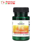 Swanson Vitamin B12 with Folate, Strawberry, 1,000 mcg, 100 Lozenges