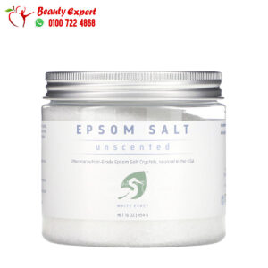 ملح إبسوم لتنظيف الجسم بالكامل بدون رائحة 454 جرام | White Egret Personal Care, Epsom Salt, Unscented, 454 g