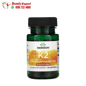 كبسولات فيتامين k2 50 ميكروغرام لدعم صحة القلب والأوعية الدموية Swanson Natural Vitamin K2 50 mcg