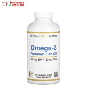 California Gold Nutrition omega 3 tablets Premium Fish Oil 240 Fish Gelatin Softgels to improve body health