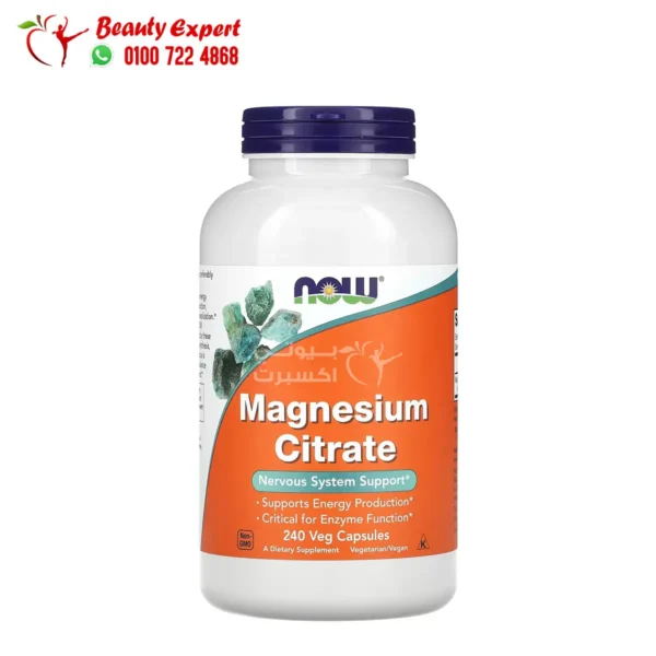 NOW Foods Magnesium Citrate Capsules 240 Veg Capsules