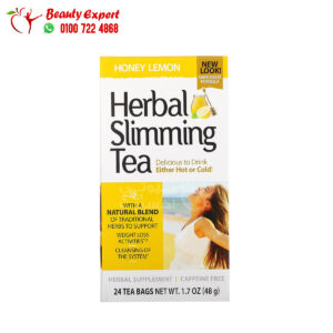 شاي سليمنج بالليمون والعسل 21st Century Herbal Slimming Tea Honey Lemon, Caffeine Free, 24 Tea Bags