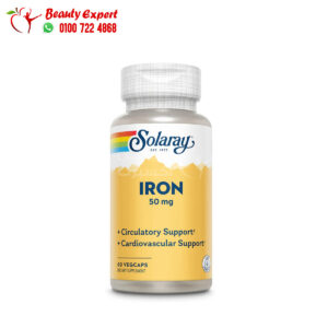 اقراص حديد لفقر الدم من سولاري 60 قرص - Iron 50mg Solaray 60 Caps