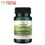 حبوب الشاى الاخضر 500 مجم حبوب مضادات اكسده طبيعية من سوانسون Swanson Green Tea 500 mg 30 Capsules
