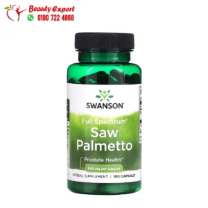 saw palmetto دواء لتحسين صحة البروستاتا للرجال Swanson, Saw Palmetto, 540 mg, 100 Capsules