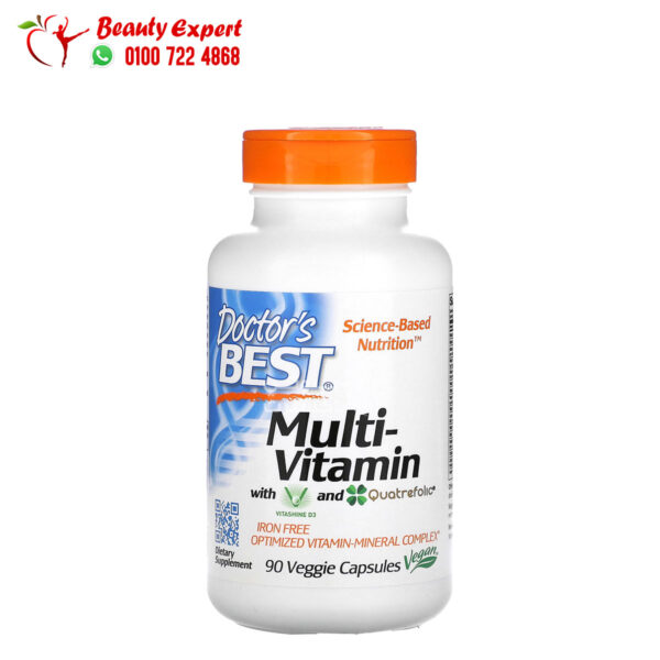 dr best multivitamin with Vitashine D3 and Quatrefolic, Iron Free, 90 Veggie Capsules