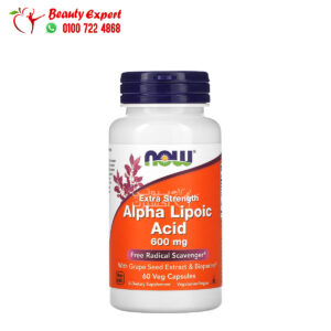 NOW Foods Alpha Lipoic Acid, Extra Strength, 600 mg, 60 Veg Capsules