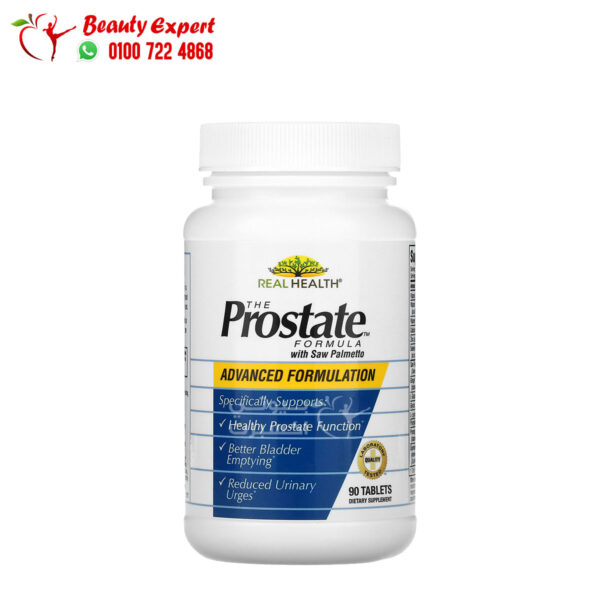 ريل هيلث مكمل غذائي للبروستاتا مع البلميط المنشاري 90 قرص - Real Health, The Prostate Formula with Saw Palmetto, 90 Tablets