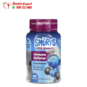 The Smurfs Kids Gummy, immune support gummies, Ages 3+, Smurf Berry, 40 Gummies