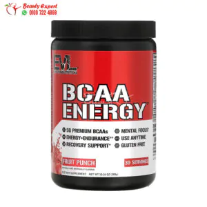 مكمل بي سي اي EVLution Nutrition BCAA ENERGY, Fruit Punch, 10.16 oz (288 g)