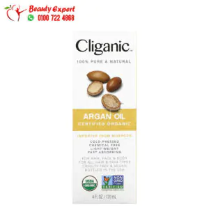 زيت ارغان الاصلي للشعر والوجه والجسم 120 مل - Cliganic, 100% Pure & Natural Argan Oil, 4 fl oz (120 ml)